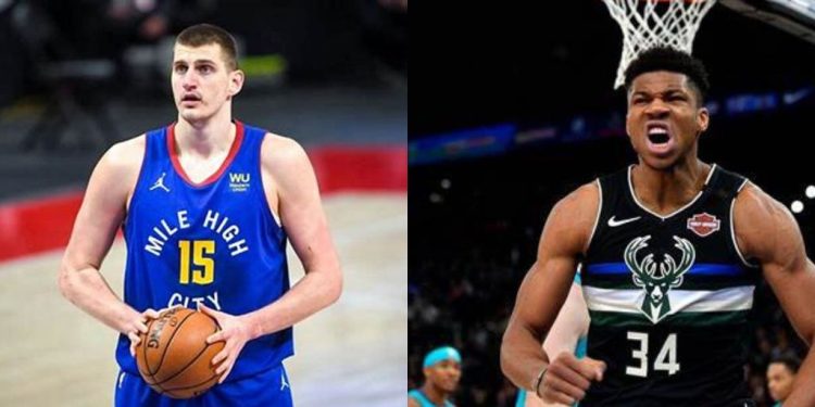 Nikola Jokic and Giannis Antetokounmpo from NBA