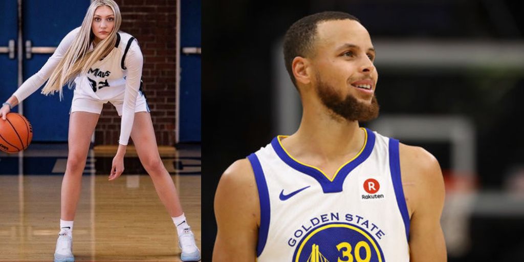 Cameron Brink and Stephen Curry from NBA