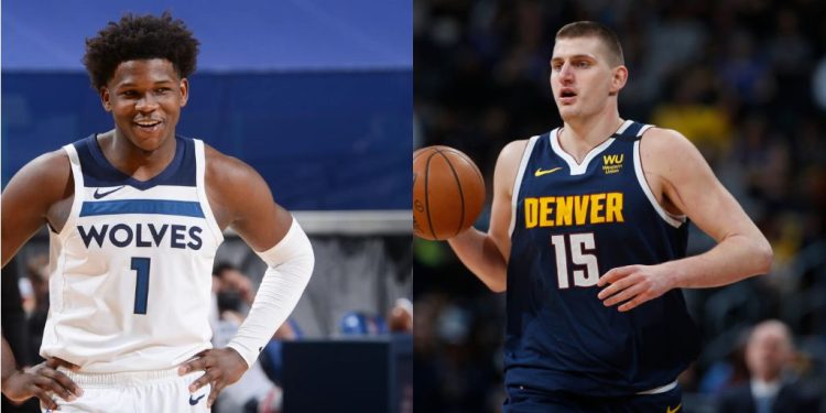 Anthony Edwards and Nikola Jokic
