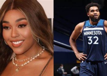 Jordyn Woods and Karl-Anthony Towns from NBA