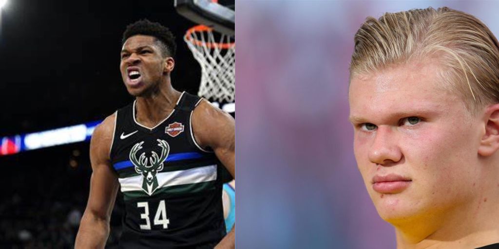 Giannis Antetokounmpo from NBA and Erling Haaland