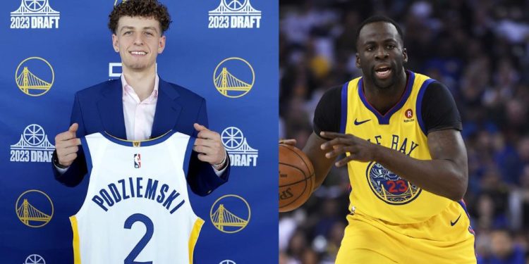 Draymond Green and Brandin Podziemski from NBA