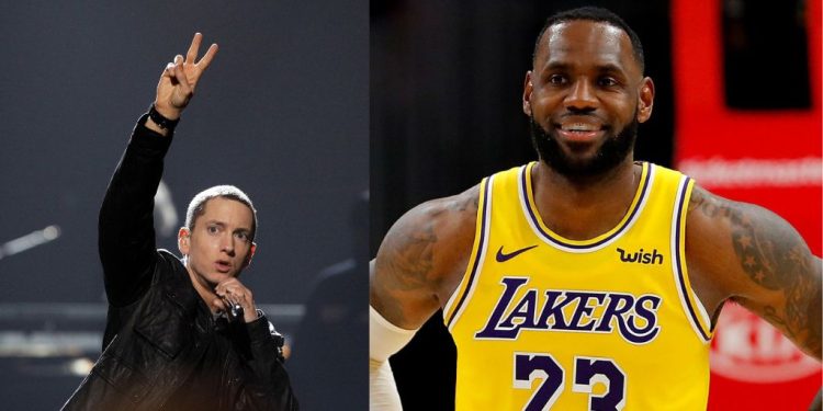 Eminem and LeBron James from NBA