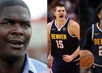 Keyshawn Johnson, Nikola Jokic and Jamal Murray from NBA