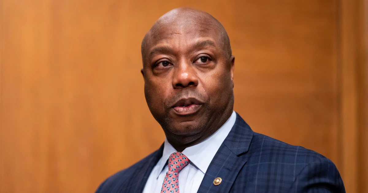 Senator Tim Scott faces criticism for evading commitment on election results (Credits: NBC News)