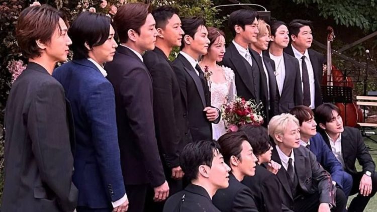 Super Junior reunites for Ryeowook and Ari's wedding celebration