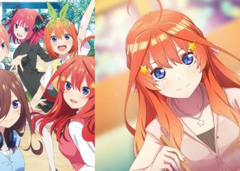 A Poster for 'The Quintessential Quintuplets' (Left), A Still from the visual novel for the Anime (Right)