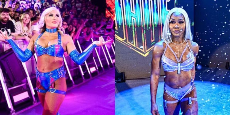 Tiffany Sratton and Jade Cargill at WWE NXT