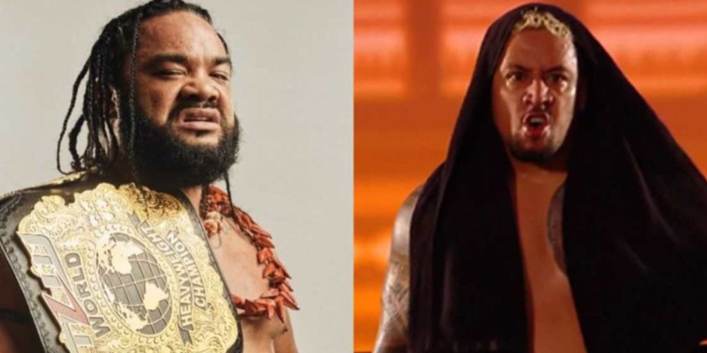 Solo Sikao and Jacob Fatu From The Bloodline At The WWE Smackdown