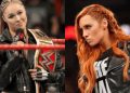 Becky Lynch and Ronda Rousey At The Wrestlemania