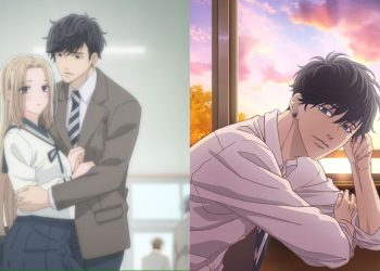 A Still from 'A Girl And Her Guard Dog' Anime (Left), A poster for the Anime (Right)