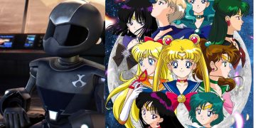 The Adult Swim icon fro Toonami (left), A Poster for 'Sailor Moon' (Right)