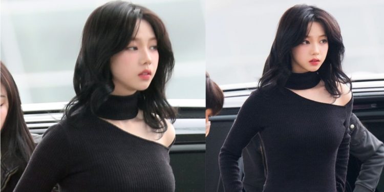 Netizens admire Karina's stunning appearance and unique fashion sense in recent airport photos.