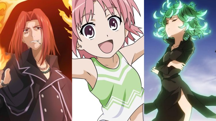 Stiyl Magnus from ''Taoru Majutsu No Index' (Left), Tsukuyomi Komoe from 'Taoru Majutsu No Index' (Middle), Tatsumaki from 'One Punch Man' (Right)