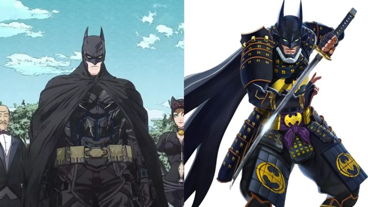 Batman from the 'Batman Ninja' film (Left), an illustration for the character (Left) (Warner Bros.)