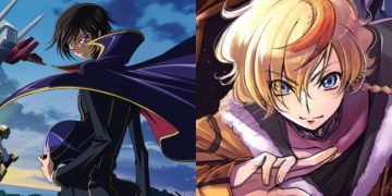 Lelouch from "Code Geass" (Left), A Poster for "Code Geass: Rozé of the Recapture" Poster (Right)