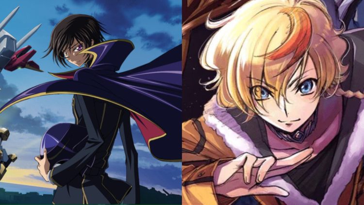 Lelouch from "Code Geass" (Left), A Poster for "Code Geass: Rozé of the Recapture" Poster (Right)