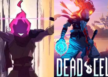 A Still from 'Dead Cells' the Animation (Left), A poster for the game (Right)