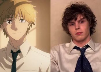 Denji (Left) from 'Chainsaw Man' (MAPPA), Evan Peters from 'The Office' (Ricky Gervais and Stephen Merchant)