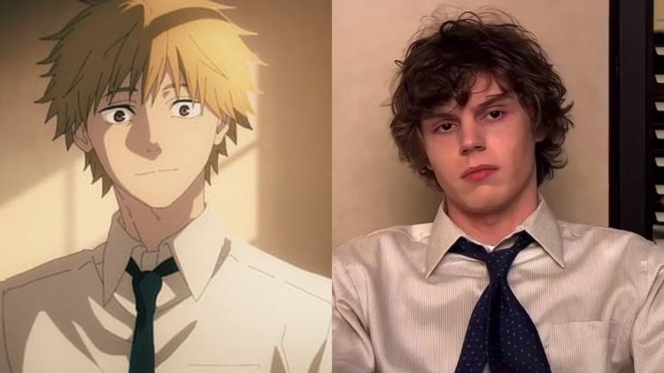 Denji (Left) from 'Chainsaw Man' (MAPPA), Evan Peters from 'The Office' (Ricky Gervais and Stephen Merchant)