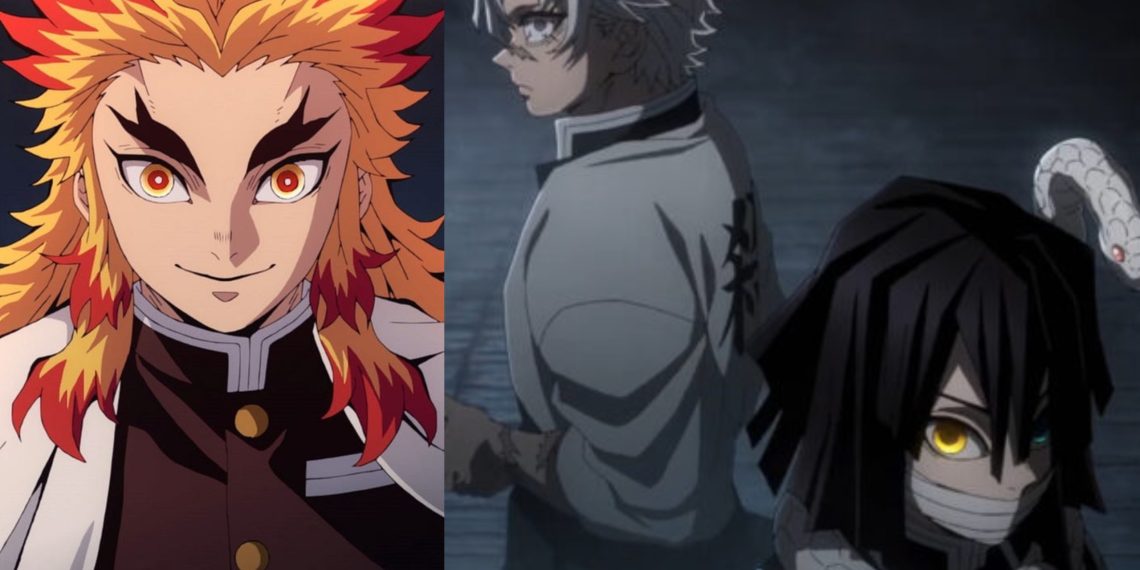 Rengoku (Left) and A still from the 'Demon Slayer: Hashira Training Arc' (Right)