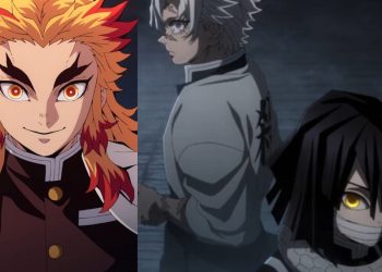 Rengoku (Left) and A still from the 'Demon Slayer: Hashira Training Arc' (Right)