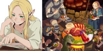 Marcille from "Delicious In Dungeon" (Left), A Still from the Anime (Right)
