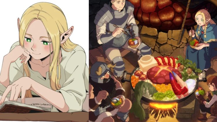 Marcille from "Delicious In Dungeon" (Left), A Still from the Anime (Right)