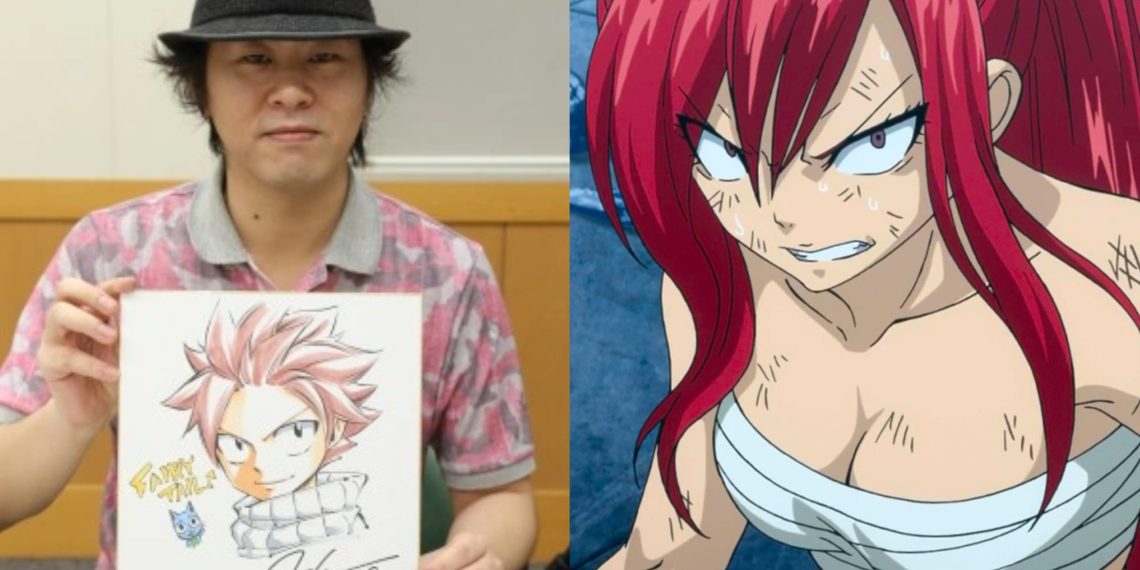 Hiro Mashima (Left), Erza Scarlet (Right) from 'Fairy Tail' (A-1 Pictures)