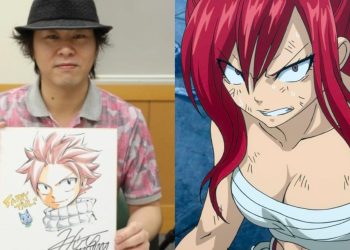 Hiro Mashima (Left), Erza Scarlet (Right) from 'Fairy Tail' (A-1 Pictures)