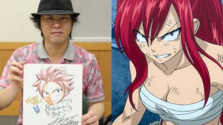 Hiro Mashima (Left), Erza Scarlet (Right) from 'Fairy Tail' (A-1 Pictures)
