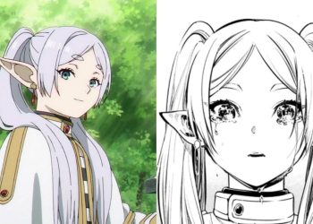 A Still from "The Frieren: Beyond Journey’s End" Anime (Left), A Still from the Manga (Right)