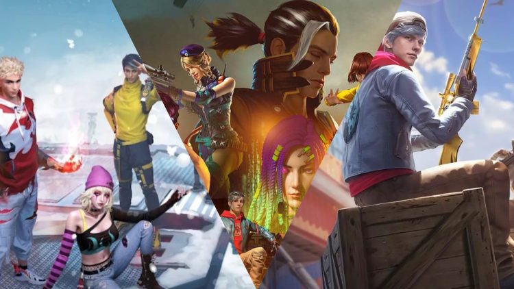 Posters from the "Garena Free Fire" Mobile Game, developed by Garena