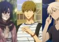 Mikasa Ackerman from "Attack On Titan" (Left), Makoto  Tachibana from "Free" (Middle), Zen Wistaria from "Snow White With The Red Hair"