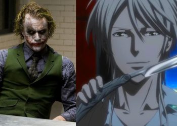 Heath Ledger's Joker from 'The Dark Knight' (Left), Shogo Makishima from 'Psycho-Pass' (Right)