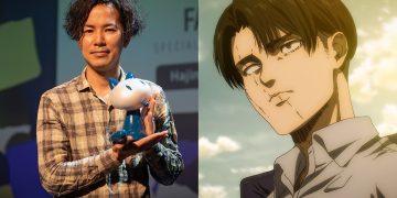 "Attack On Titan's" Author Hajime Isayama (Left), Levi Ackerman from "Attack On Titan" (Right)