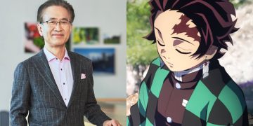 Sony Chairman Kenichiro Yoshida (Left), Tanjiro Kamado from 'Demon Slayer' (Right)