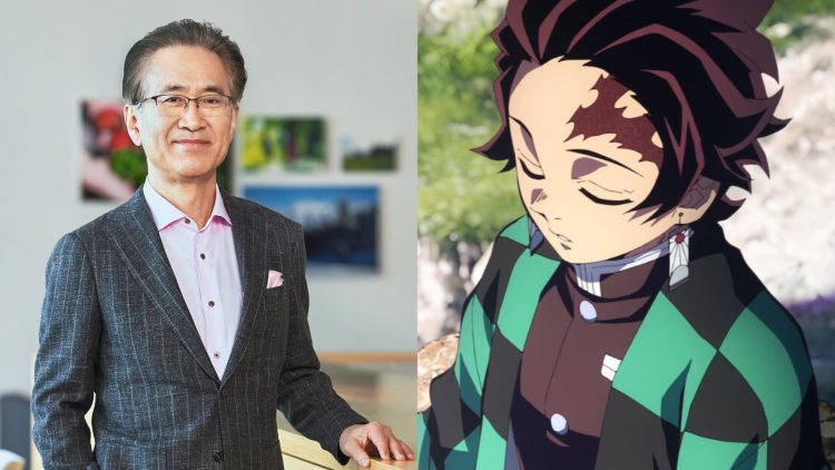 Sony Chairman Kenichiro Yoshida (Left), Tanjiro Kamado from 'Demon Slayer' (Right)