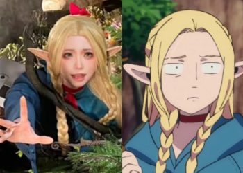 A Marcille cosplay by @kitaro_cos (Left), Marcille from 'Delicious In Dungeon' (Right)
