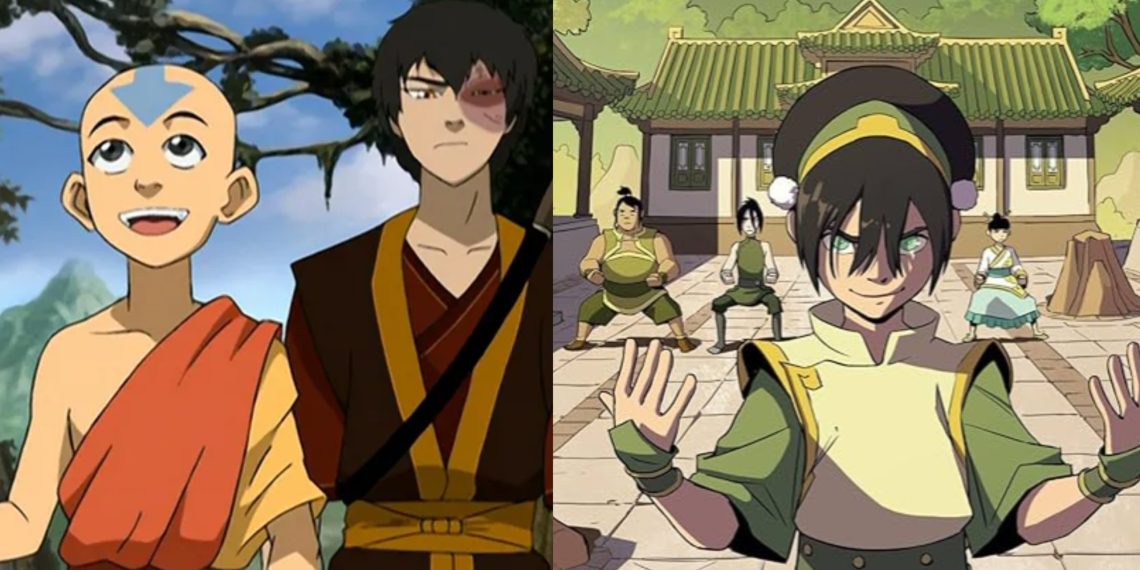 Aang and Zuko from 'Avatar: The Last Airbender' (Left), Toph from the Anime (Right) (Nickelodeon Animation Studios)