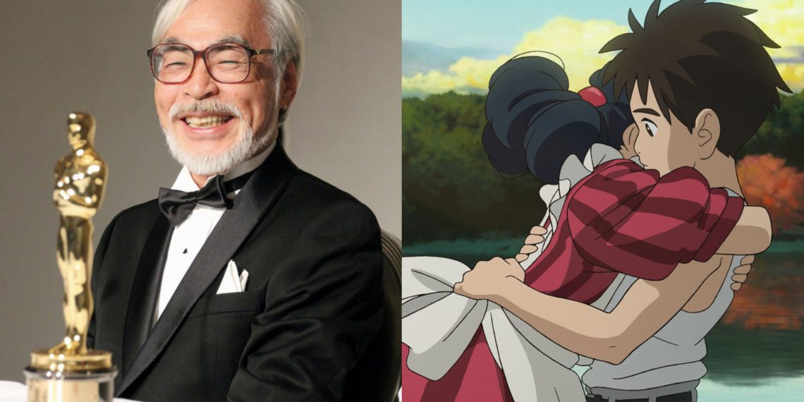 Hayao Miyazaki (Left), A Still from 'The Boy And The Heron' (Right)