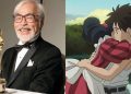 Hayao Miyazaki (Left), A Still from 'The Boy And The Heron' (Right)
