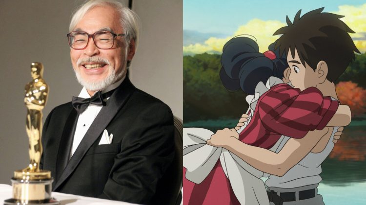 Hayao Miyazaki (Left), A Still from 'The Boy And The Heron' (Right)