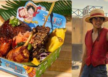 Food items from the 'One Piece' Cafe (Left), A still from the 'One Piece' Live-Action (Right)