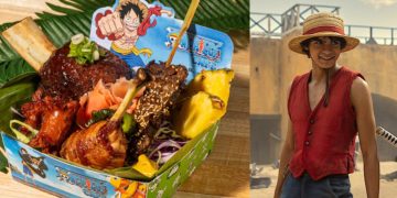 Food items from the 'One Piece' Cafe (Left), A still from the 'One Piece' Live-Action (Right)