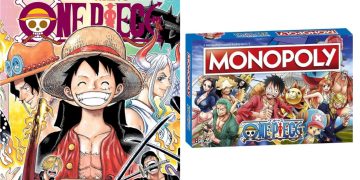 "One Piece" the Anime (Left), "One Piece" the Monopoly Box Set Game (Right)