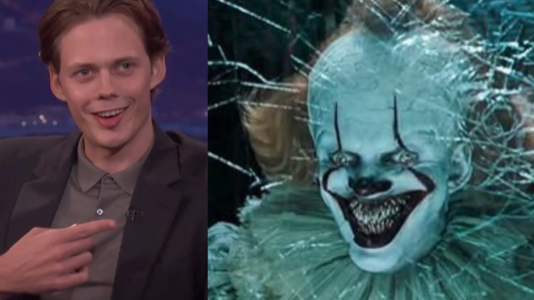 Bill Skarsgård (Left) as Pennywise (Right) in the "It" franchise (New Line Cinema)