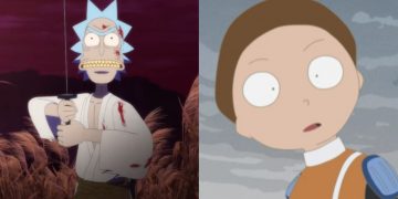 A Still from 'Rick And Morty' on Adult Swim (Left), Morty from the Anime adaptation (Right)