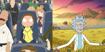 A Still from "Rick And Morty vs The Genocider" (Left), A Still from "Rick And Morty" the show.