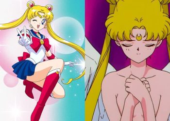 Usagi Tsukino from the 'Sailor Moon' Anime illustration (left), Usagi Tsukino in the uncencored version (Right) (Credits: Toei Animation)